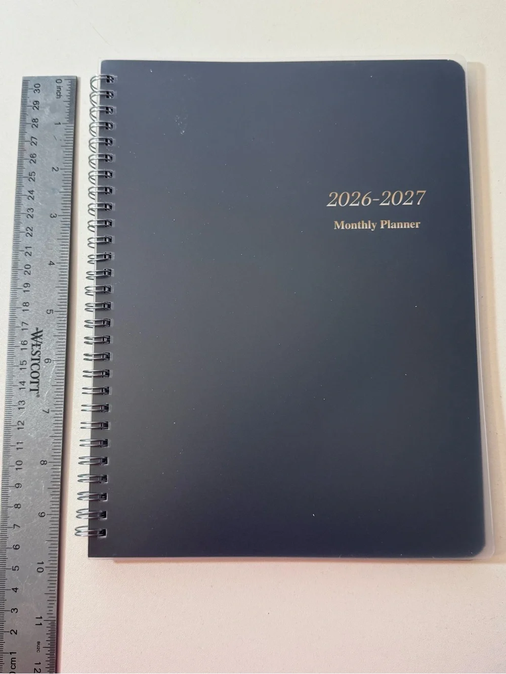 2026w-2027 Monthly Planner - Black Spiral Notebook